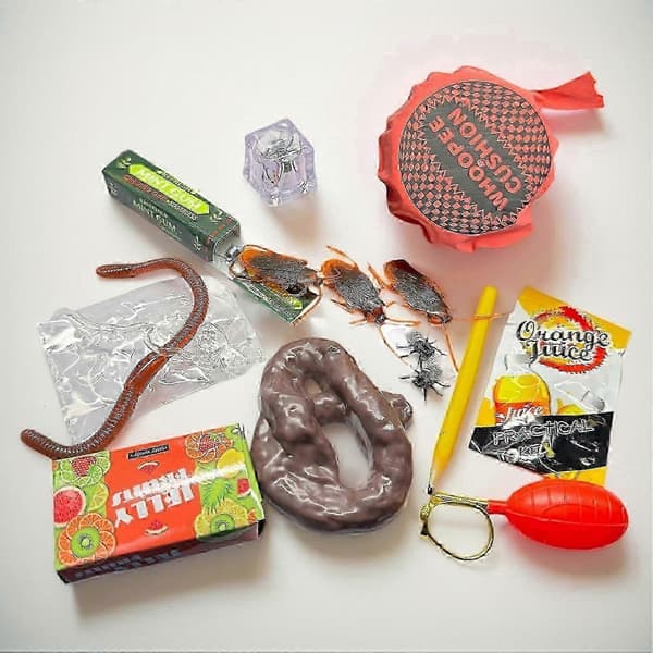 Prank Kit Box Set med praktiske vitser og leker, perfekt gave for barns moro og latter