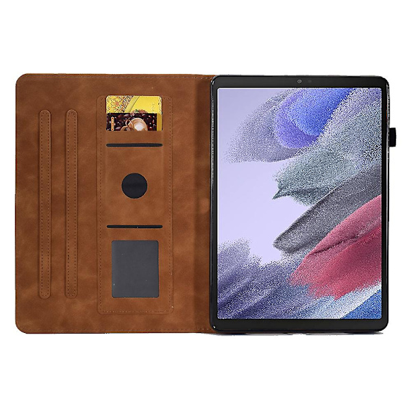 Skyddande surfplattefodral för Samsung Galaxy Tab A7 Lite 8,7 tum T220 / T225, fjärilsblommönster präglat PU-läder sömnad