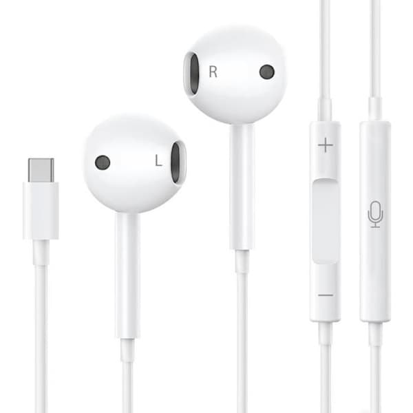 Trådbundna hörlurar för iPhone 17 / 17 PLUS / 17 PRO iPhone 16/16 PLUS/16 PRO/16 PRO MAX/16e/15/15 PLUS/15 PRO/15 PRO MAX - Mikrofon Volymkontroll