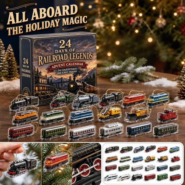 Jernbane Julekalender 2026, 2D Akrylfigurer Gave 24 stk. E