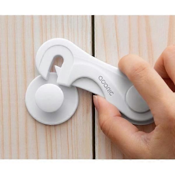 3-PACK Cabinet Lock Child Lock with Strong Tape White