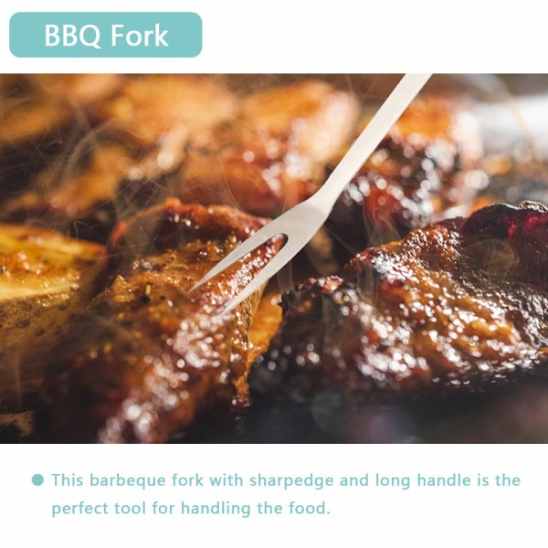 3 stk. grundlæggende grilltilbehørssæt, multifunktionelt grillredskabssæt i rustfrit stål i etui til udendørs picnic, camping, rygning, grillning