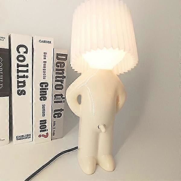 Kreativ Liten Nattlampa LED Fnissande Pojklampa SVART EU-STICK Svart EU-Stick-EU-Stick White