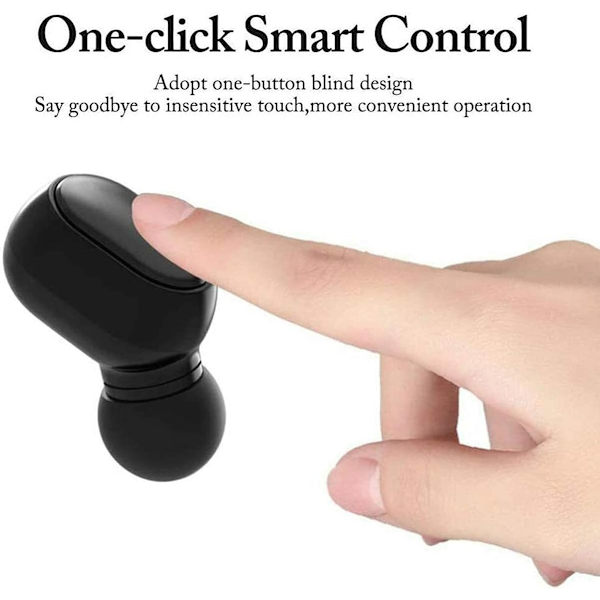 Trådløse hodetelefoner, True Wireless Earbuds med LED-display ladeetui, HD HiFi Stereo, One-click Smart Control, innebygd mikrofon, IPX7 vanntett