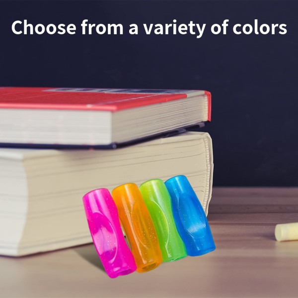 8 st penngrepp, färgglad mjuk silikon är giftfri Luktfria penngrepp, ergonomiskt grepp penna korrigerande skrivverktyg