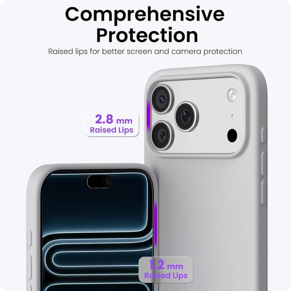 1 stk, kompatibel med iPhone 17 Pro Max-deksel, hvit, 6,9\", støtsikker beskyttelse, kamerabeskyttelse white