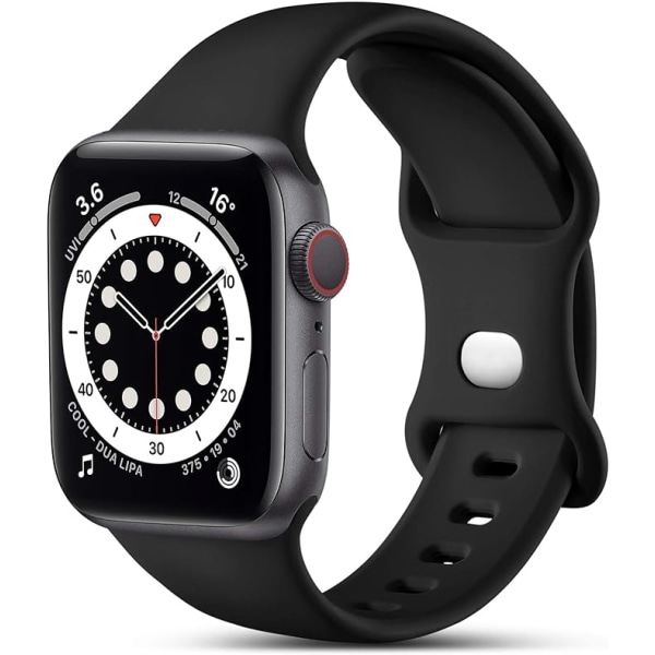 Kompatibel med Apple Watch -rem 38 mm 40 mm 41 mm, ersättningssilikonrem kompatibel med iWatch-rem Series 8 7 6 5 4 3 2 1 SE