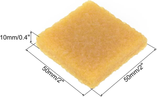 5cm*5cm*1cm Resterande suddgummi, 6-pack rektangulär limrengöringsverktyg, gul 5cm*5cm*1cm