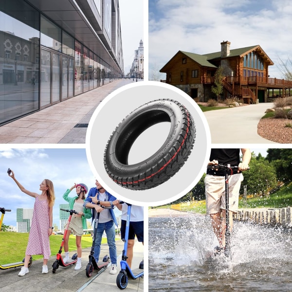 10 x 2-6.1 Däck Slanglösa för Xiaomi M365/Pro/Pro2/1S/Lite/3 Elektrisk Scooter 10 Tums Hjul Ersättningshjul för Scootrar