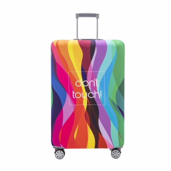 Bagagebetræk Vaskbar kuffertbeskytter Anti-ridse kuffertbetræk Passer til 18-32 tommer bagage (farvestribe, L)