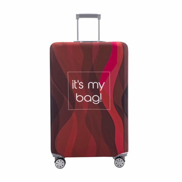 Cover Tvättbart resväskaskydd anti-scratch cover Passar 18-32 tums bagage (röd rand, XL)