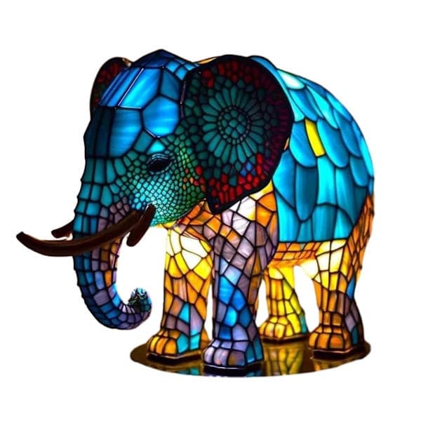 Trendy dyrebordslampe Multifunktionel trendy natlampe til børneværelse elefant Elephant