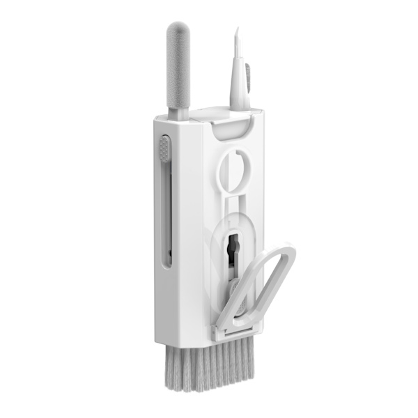 Multifunktionellt rengöringskit Laptop tangentbordsrengöringsborste Bluetooth headset rengöring (vit/svart/blå/rosa/grå)