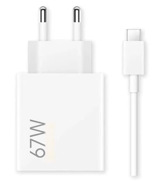 FOR Xiaomi-kompatibel 67W HyperCharge Combo, Type-A EU-plugg hurtiglader (1M) 67W