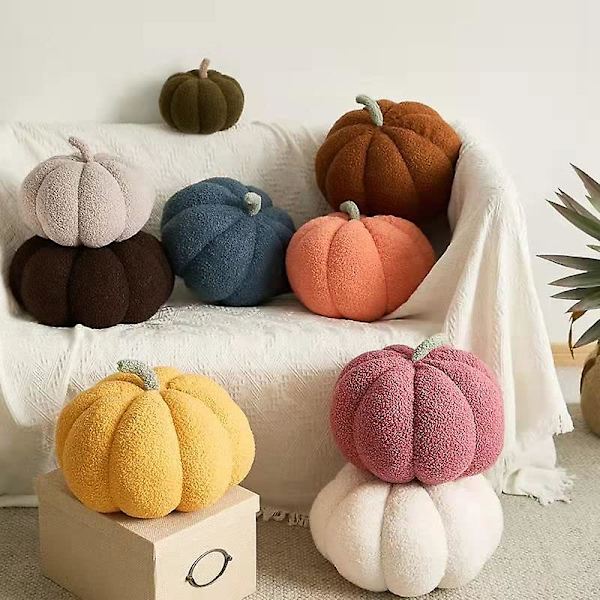 Halloween-kurpitsa tyyny, plussikurpitsa heittotyynyt 35cm Halloween koristetyynyt pallotyyny täytetty kurpitsa brown