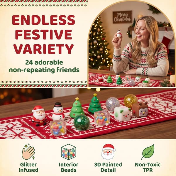 2026 Jule Squishies Julekalender, 24 dages nedtælling for voksne
