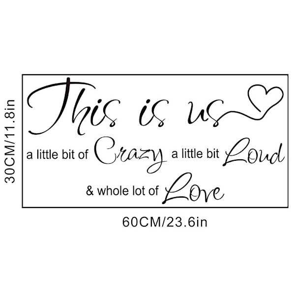 Vinyl Love Quotes Veggklistremerat Sitater Inspirasjon Familie Veggklistremer for Soverom Stue Kontor