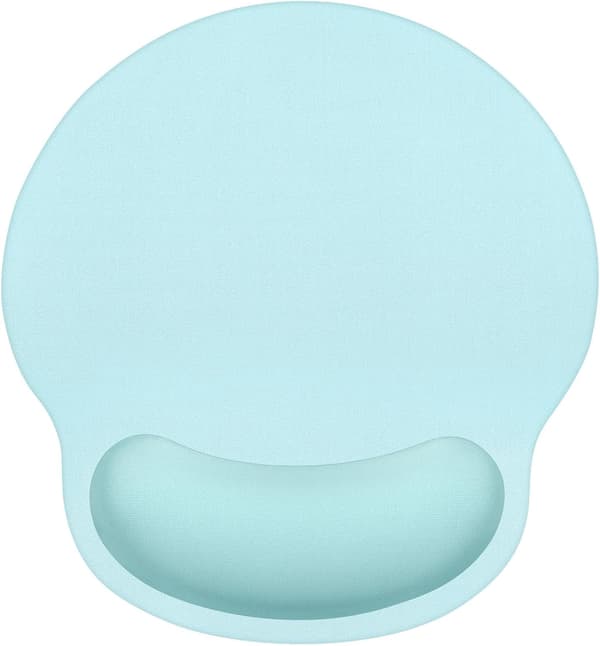 1 stk musematte med håndleddsstøtte, 2-i-1 ergonomisk musematte med håndleddsstøtte, søt skrivebordsdekor, sjøskumblå (8,66*9,65 tommer) Seafoam Blue