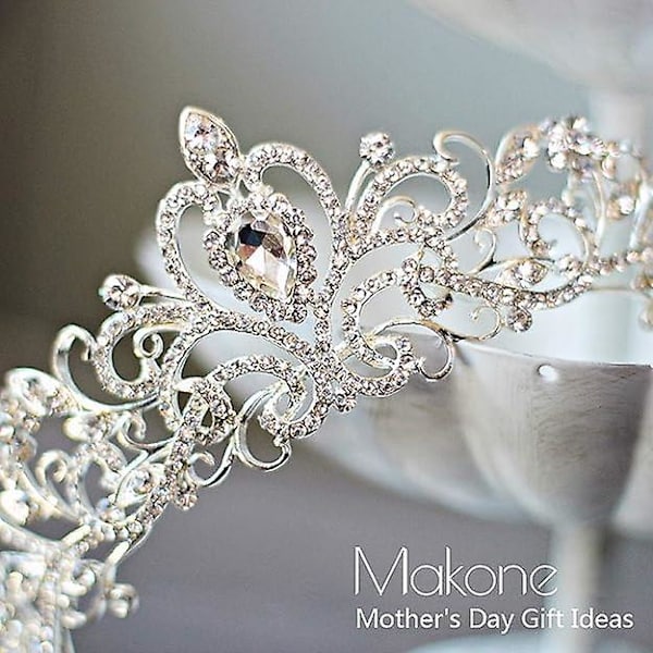 Krystal Kronediamanter Tiara, Tiara Med Rhinestone Kam Til Brude Pageant Proms Bryllup Prinsesse Fester Annive