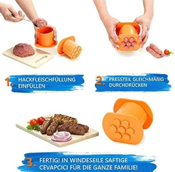 Korvköttremsa korvmaskin Köksredskap pressa köttremsmodell köttpress korv DIY-form green