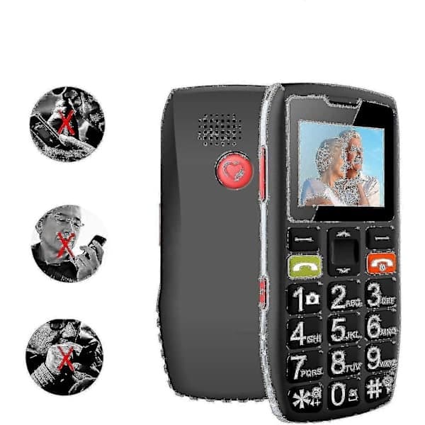 Seniormobiler med SOS-knapp - brukervennlige mobiler med store knapper