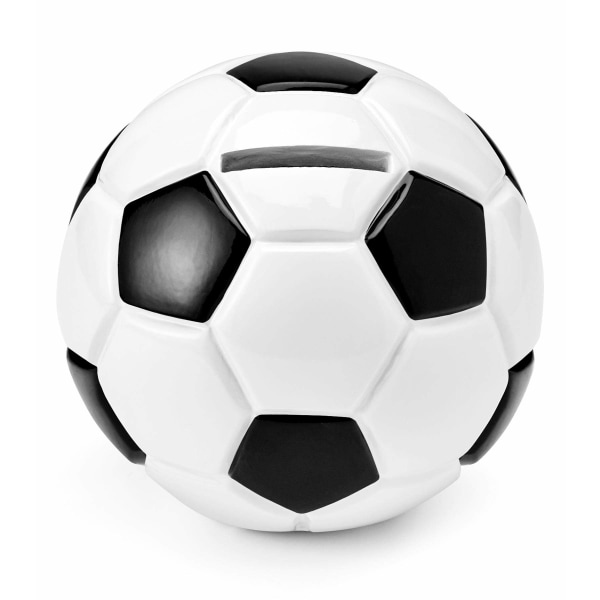 Gaver Tradisjonell fotball-pengeboks, kul sparegris (mål: 15,5 cm x 15,5 cm x 15,5 cm)