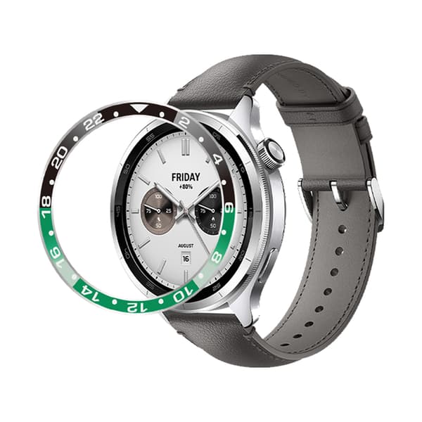 Stilfuld ramme til Xiaomi Watch S3/S4 Grøn+Sort Green+Black