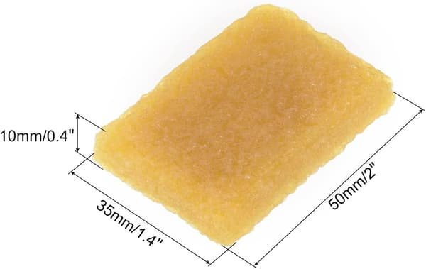 5cm*3.5cm*1cm Restgummi suddgummi, 6-pack rektangulär limrengöringsverktyg, gul 5cm*3.5cm*1cm