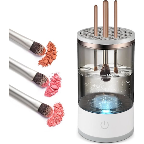 Makeupbørste Rengøringsmaskine Elektrisk Makeupbørste Rengøringsapparat Automatisk Makeupbørste Rengøringsapparat med Børste Rengøringsmåtte