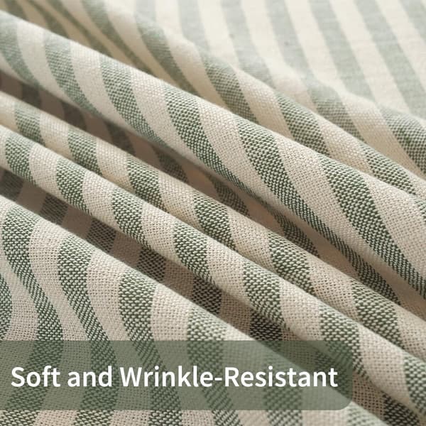 1 stk duk rektangel stripe dusker duk rektangulær støvtett bomullsduk (140cm x 180cm, grønn) 140*180cm green