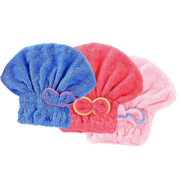 Hårhandduk 3-pack, Snabbtorkande Mikrofiber Hårhandduk, Superabsorberande Hårhandduk