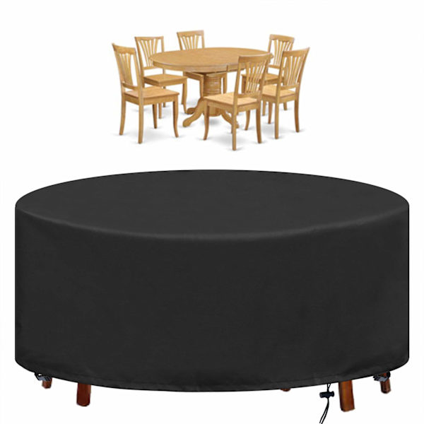 Betræk til havebord Presenning Rundt havebord Vandtæt Anti-UV Oxford Robust havebeskyttelsesbetræk Ø190X80CM 188*84cm