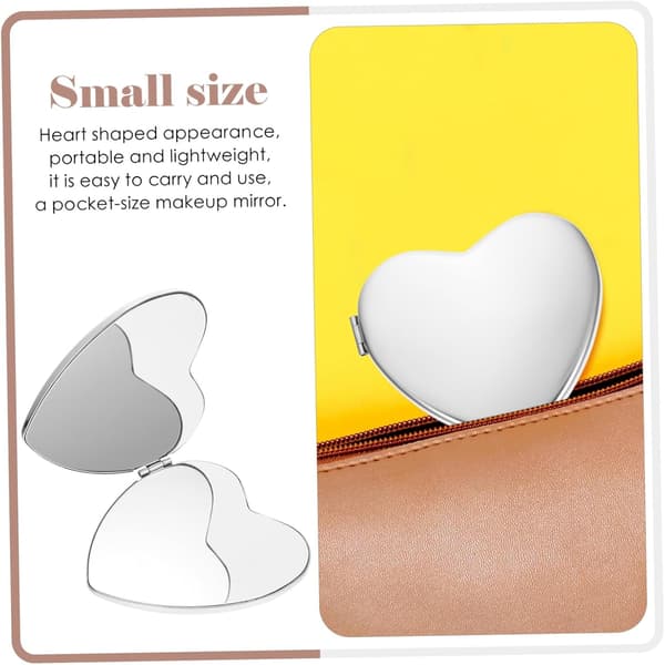 Kærlighed Makeupspejl Hjerteformet Spejl Sammenfoldeligt Makeupspejl Hjerteformet Makeupspejl Håndtaskespejl Sødt Spejl