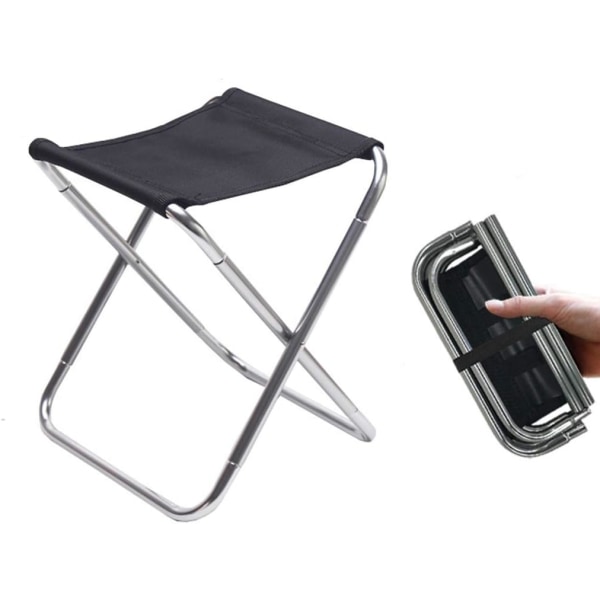 Mini Outdoor kokoontaitettavat Slacker-tuolit istuin Kannettava kevyt kokoontaitettava jakkara (väri: musta, koko: 30*27*31cm)