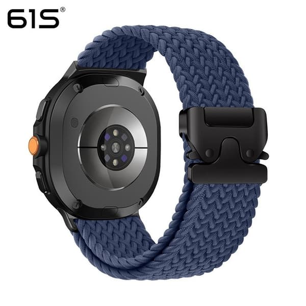 40/44 mm flätad elastisk fallskärmsspänne nylonrem kompatibel med Samsung Galaxy Watch 8 Classic Blå Blue