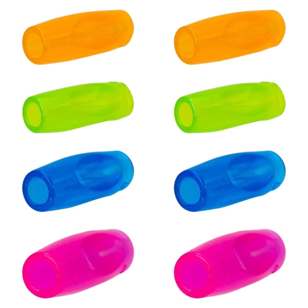 8 st penngrepp, färgglad mjuk silikon är giftfri Luktfria penngrepp, ergonomiskt grepp penna korrigerande skrivverktyg