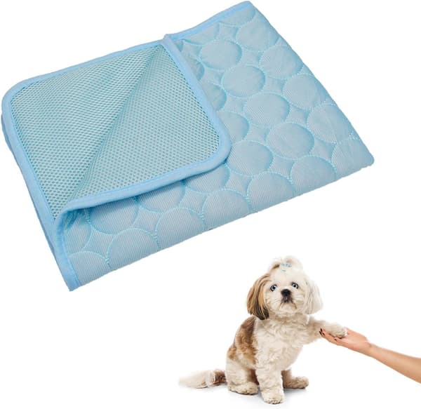 Hundekølemåtte, Kølemåtte til kæledyr, Sommer sovepude til katte og hunde, Kølemåtte til hunde, 40 * 30CM (blå)