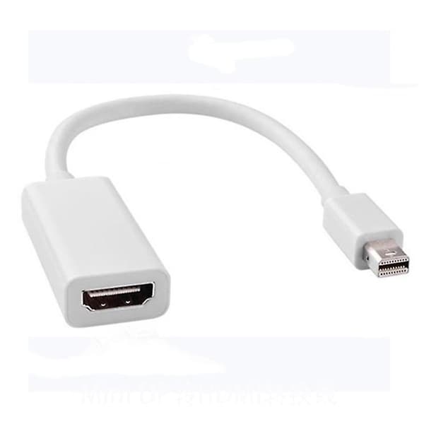 Ny Thunderbolt Mini DisplayPort DP hann til HDMI hunn adapter konverteringskabel for Apple Mac Macbook Pro Air hvit white