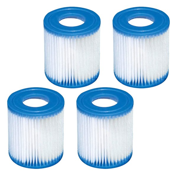 4-pack poolfilterpatroner för Bestway, återanvändbar uppblåsbar poolfilter typ I, filterpatroner för poolrengöring