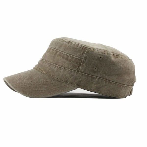 Army Hat Men Low Profile Summer 100% Cotton Plain Flat Cadet