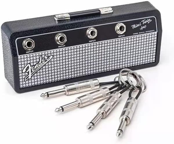 Nyckelhållare för vägg Nyckelhållare Ljud Nyckelring Väggfäste Kreativ Retro Nyckelförvaring med 4 Gitarrpluggar.