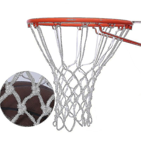 2 Professionella Basketnät Byten - Passar Standard Inomhus Eller Utomhus 12 Öglor Fälgar 12 Öglor white