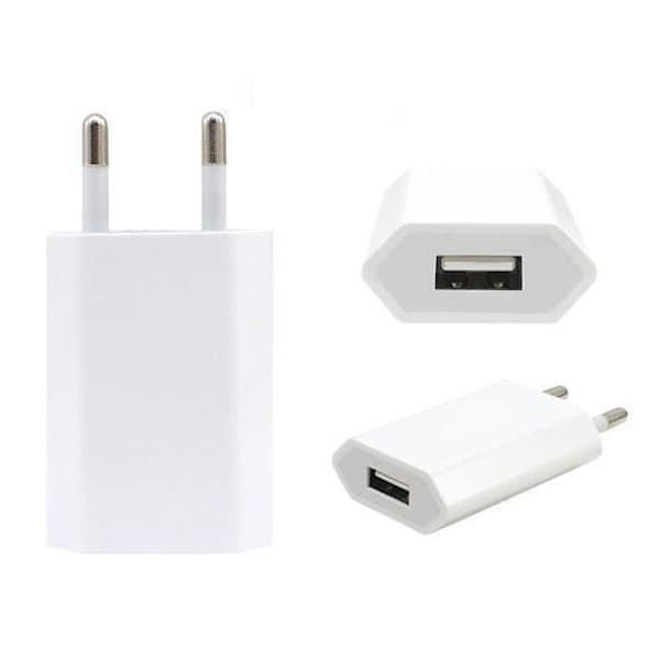 Til iPhone USB-oplader til / Samsung 5V / 1A osv. Hvid