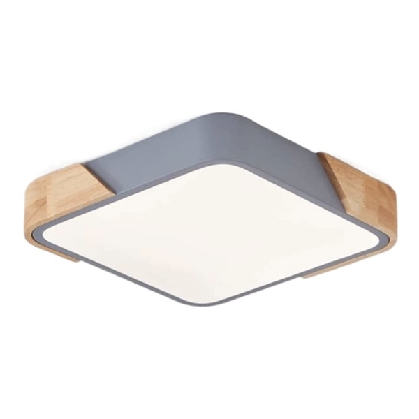Lysekrone, moderne enkel takdekorasjonslys, LED-innfelt taklampe, firkantet tre energisparende taklampe / 11,8 tommer