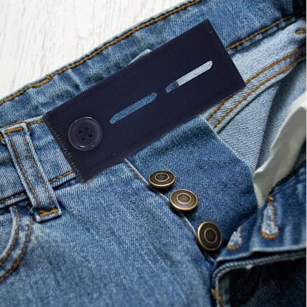 5 stk Elastiske Livviddeforlengere for Bukser, Justerbare Knappforlengere for Bukser, Buksknapper, Knapp Livviddeforlenger
