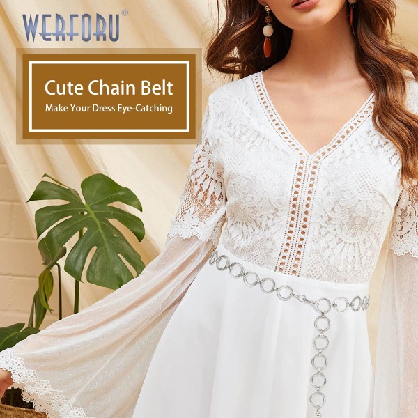 Belt Fashion Metal Chain Belt Alloy Waist Belt Adjustable Waist Chain