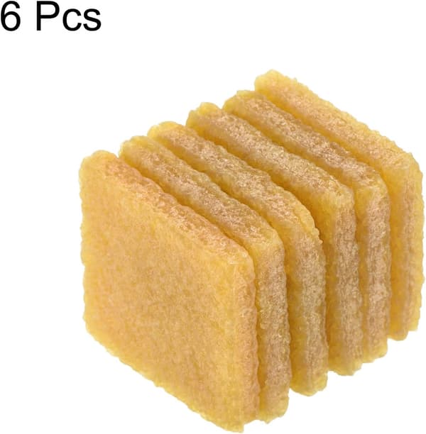 5cm*5cm*1cm Resterande suddgummi, 6-pack rektangulär limrengöringsverktyg, gul 5cm*5cm*1cm