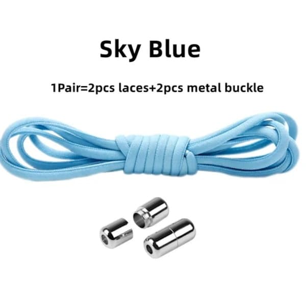 Elastiske snørebånd uden at binde - One size - LYSEBLÅ LIGHT BLUE