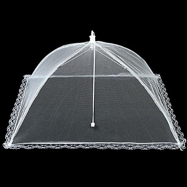Mesh Pop-up matbordsparaply - Stilfullt skydd för dina måltider Vit