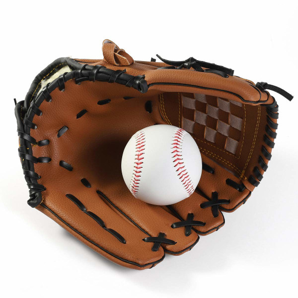 Baseballhandskar Sportvaddhandskar med baseball PU-läder Justerbar och bekväm 9,5"/11,5" för barn Ungdom Vänsterhandskar Högerhandskastning